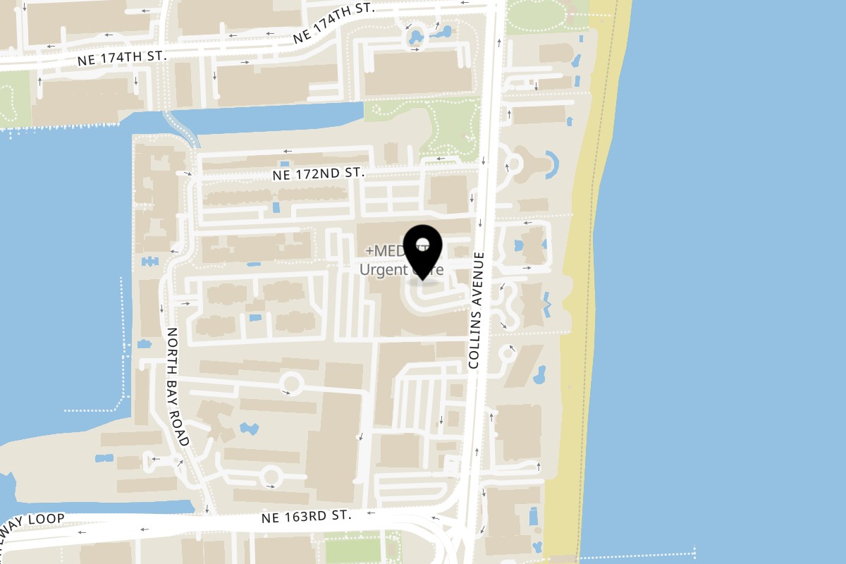 Map showing the location of Mangal Sunny Isles Beach on 17066 Collins Ave in Sunny Isles Beach