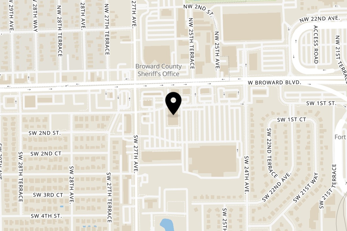 Map showing the location of Mangal Fort Lauderdale on 2630 W Broward Blvd Ste 105 in Fort Lauderdale
